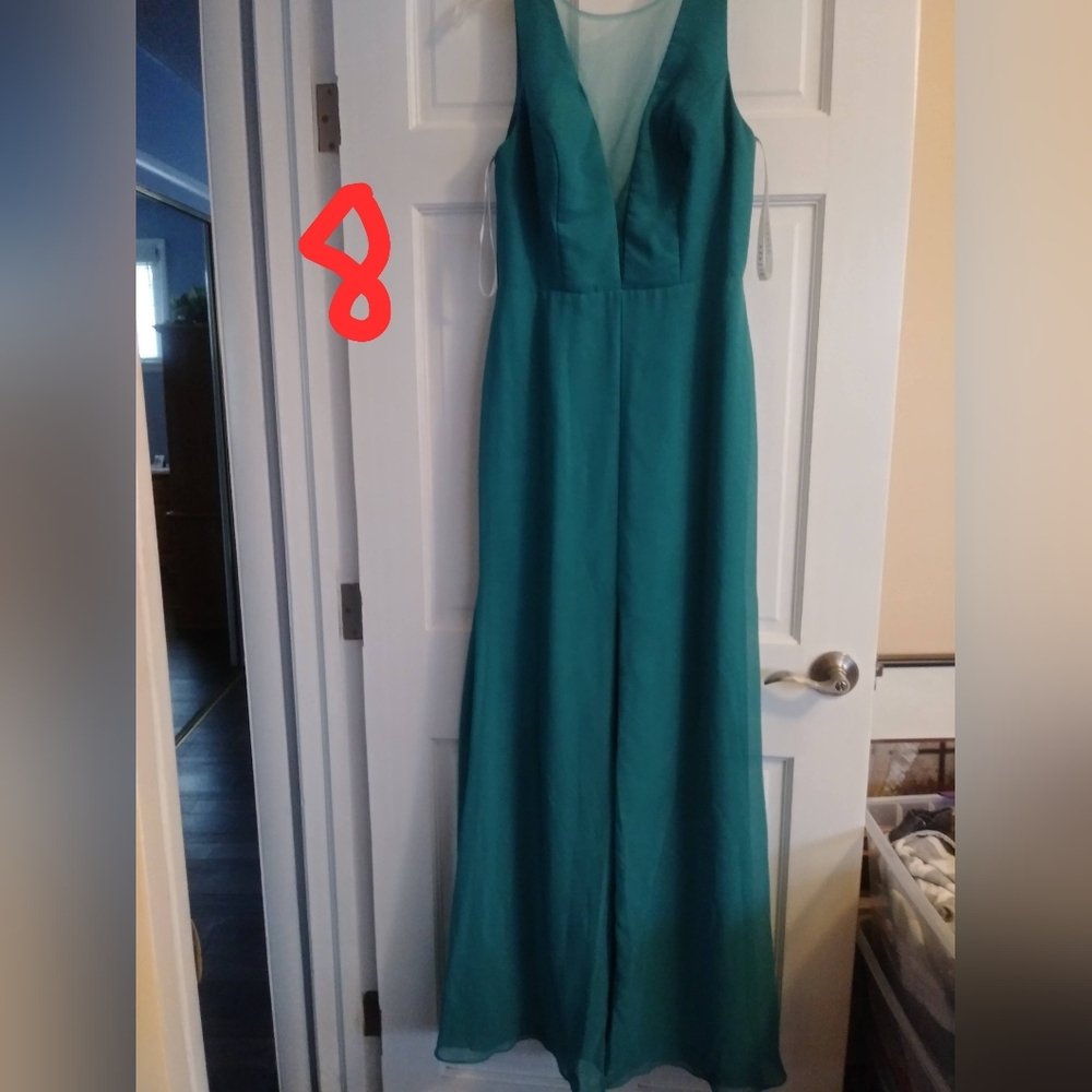 Azazie Teal Maxi Dress
